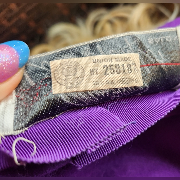 60s LORD & TAYLOR Purple Mohair Soft Luxury MISS ALICE Hollywood Movie Star Hat - Picture 10 of 16